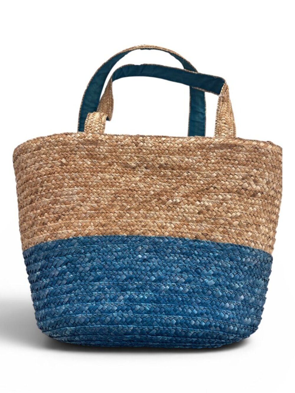 Neiman Marcus Straw Tote Bag – New With Tag – Blue Colorblock